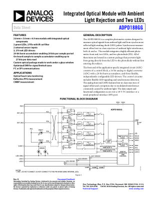 ADPD188GG datasheet cover page