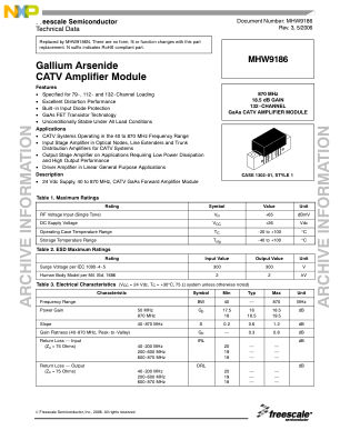 MHW9186 datasheet cover page