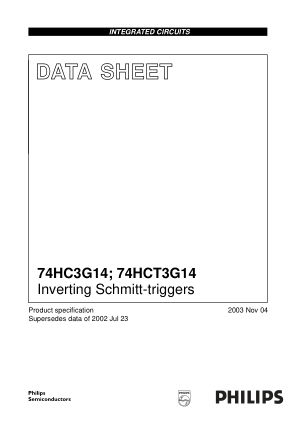 74HC3G14DP datasheet cover page