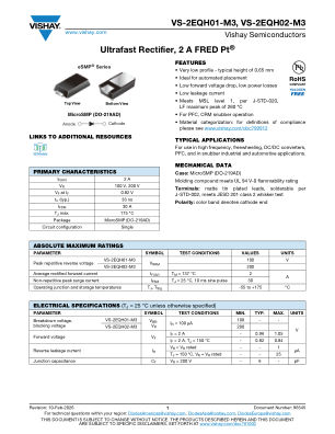 VS-2EQH01-M3 datasheet cover page