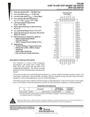 TS3L500 数据手册首页
