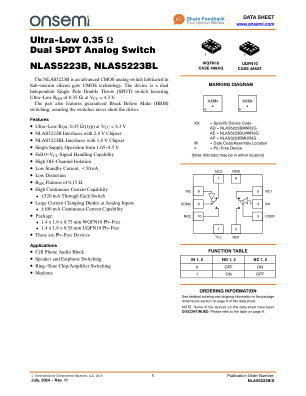 NLAS5223B 数据手册首页