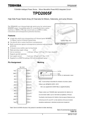 TPD2005F 数据手册首页