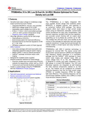 TPSM64406E datasheet cover page