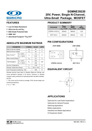 SGMNE39220 datasheet cover page