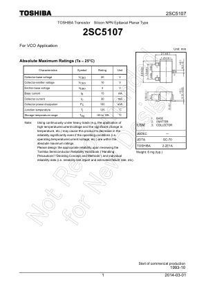 2SC5107 datasheet cover page