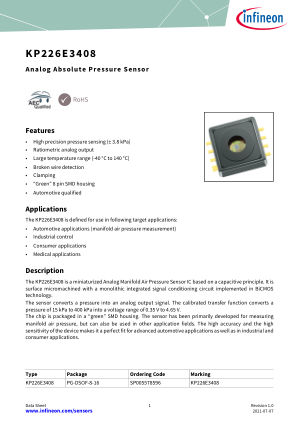 KP226E3408 datasheet cover page