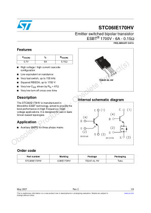 STC06IE170HV 数据手册首页