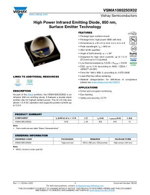VSMA1085250X02 datasheet cover page