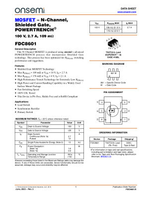FDC8601 数据手册首页