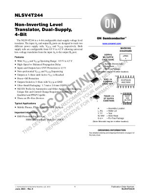 NLSV4T244 datasheet cover page