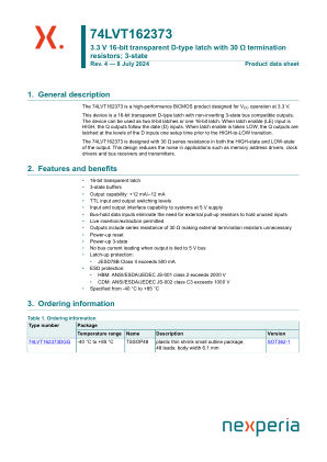 74LVT162373DGG datasheet cover page