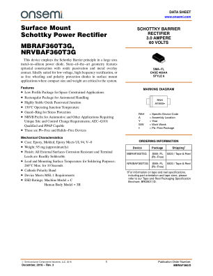 MBRAF360 datasheet cover page
