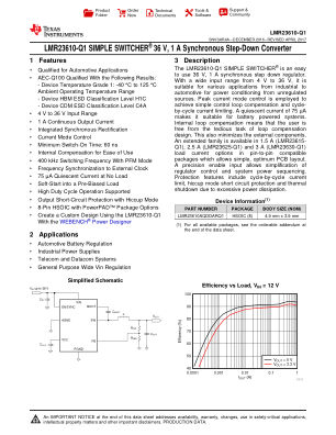 LMR23610-Q1 datasheet cover page