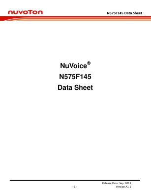 N575F145 数据手册首页