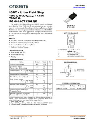 FGH4L40T120LQD 数据手册首页