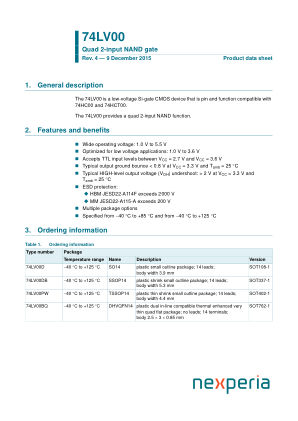 74HCU04DB datasheet cover page