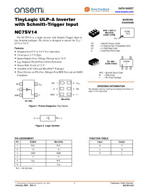 NC7SV14 数据手册首页