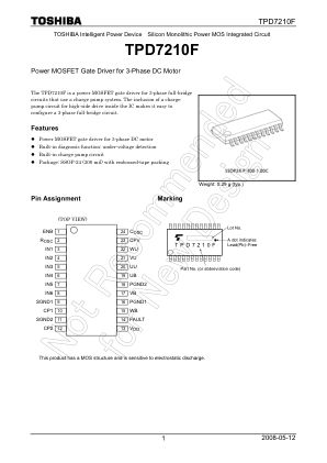 TPD7210F 数据手册首页