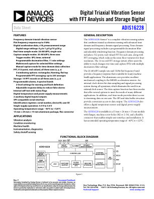 ADIS16228 数据手册首页