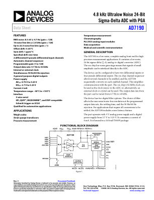 AD7190 数据手册首页