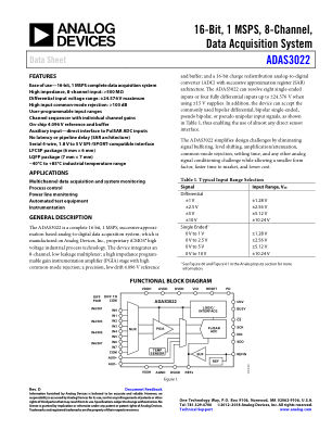 ADAS3022 数据手册首页