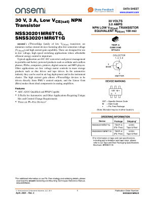 NSS30201MR6T1G 数据手册首页