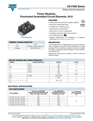 VS-P400SERIES 数据手册首页