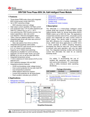 DRV7308 datasheet cover page