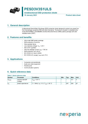 PESD3V3S1ULSYL datasheet cover page