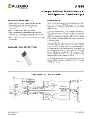 A1694 datasheet cover page