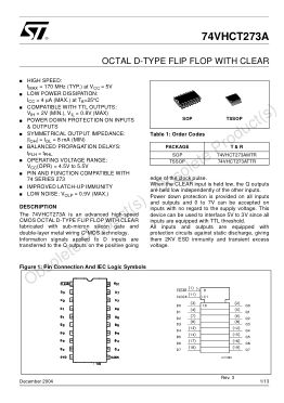 74VHCT273A datasheet cover page