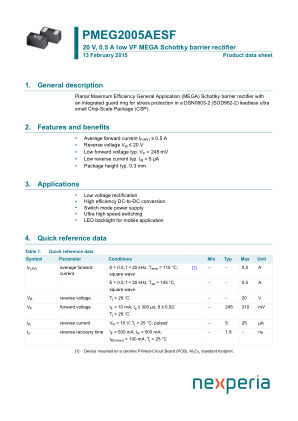 PMEG2005AESFC315 datasheet cover page