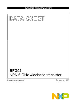 BFG94 datasheet cover page