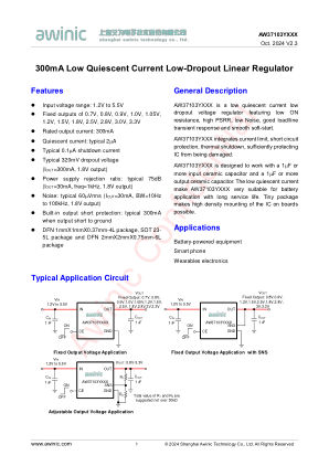 AW37103YXXX datasheet cover page