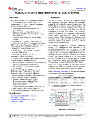 MCT8316Z-Q1 datasheet cover page