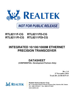 RTL8211FD-CG datasheet cover page
