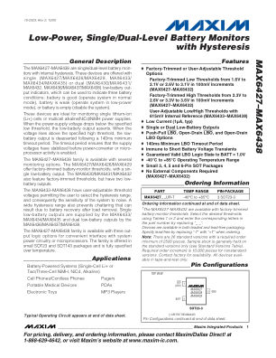 MAX6427 datasheet cover page