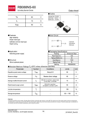 RB088NS-60TL 数据手册首页