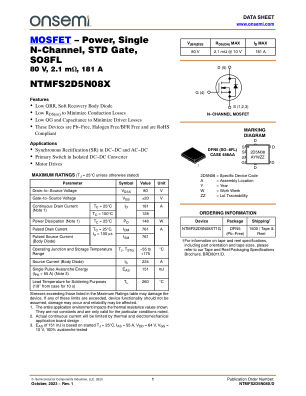 NTMFS2D5N08X datasheet cover page