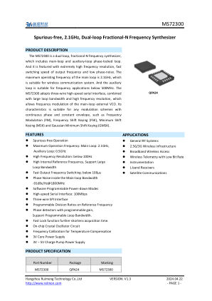 MS72300 datasheet cover page