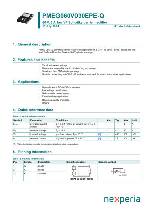 PMEG060V030EPE-QZ datasheet cover page