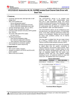UCC21222-Q1 数据手册首页