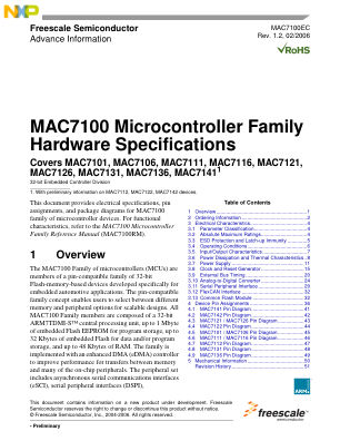 MAC7100EC 数据手册首页