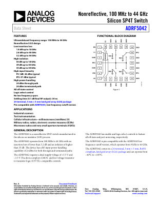ADRF5042 datasheet cover page