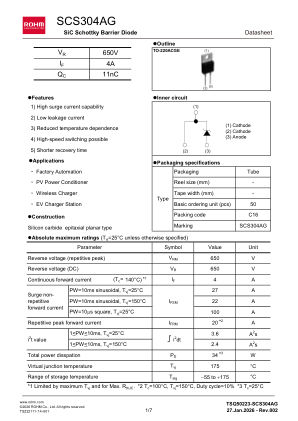 SCS304AG datasheet cover page
