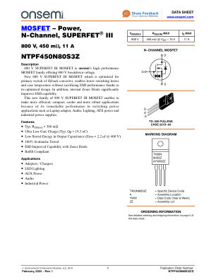 NTPF450N80S3Z 数据手册首页