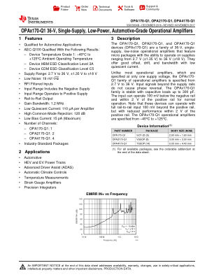 OPA4170-Q1 数据手册首页