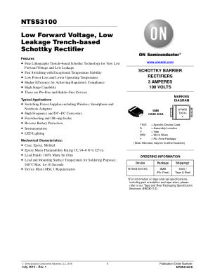 NTSS3100 datasheet cover page