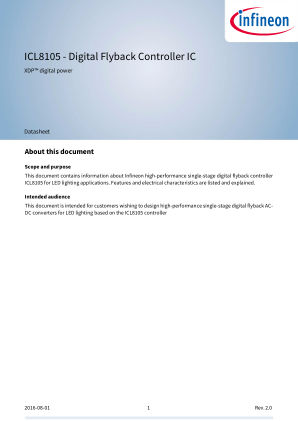 ICL8105 datasheet cover page